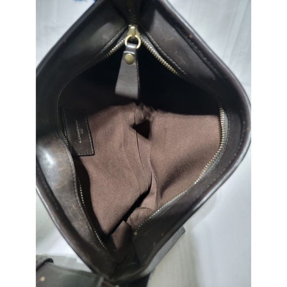 BURBERRY POCHETTE COATED CANVAS NOVA CHECK SHOULDER BAG DEEP BROWN - Picture 12 of 12